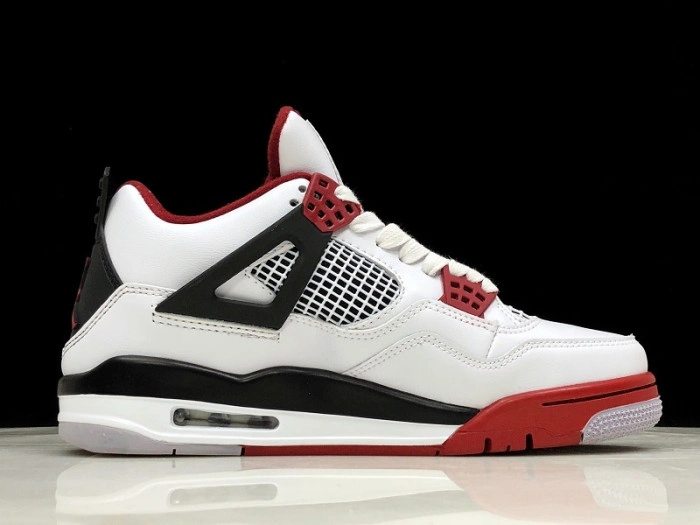 Air Jordan 4 Fire Red White Black Men 308497-160