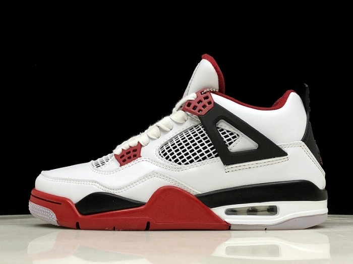 Air Jordan 4 Fire Red White Black Men 308497-160