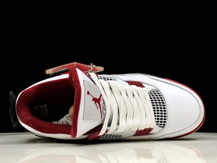 Air Jordan 4 Fire Red White Black Men 308497-160