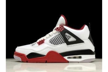 Air Jordan 4 Fire Red White Black Men 308497-160