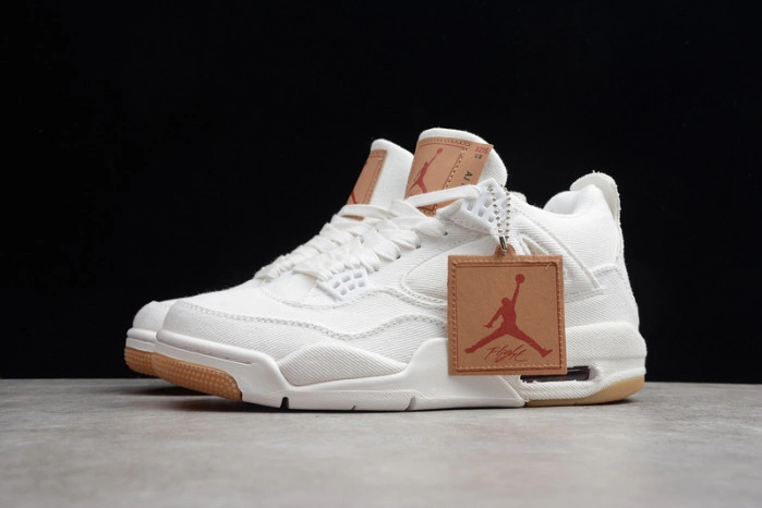 Air Jordan 4 Retro Levi's White (Levi's Tag) AO2571 100
