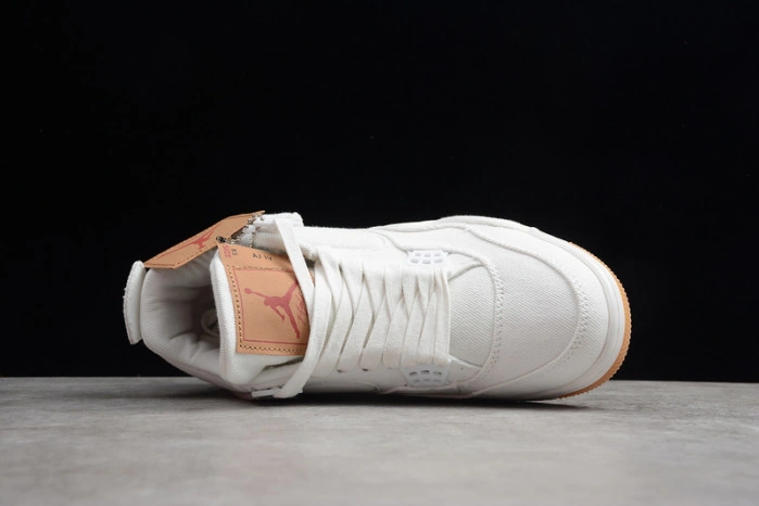 Air Jordan 4 Retro Levi's White (Levi's Tag) AO2571 100