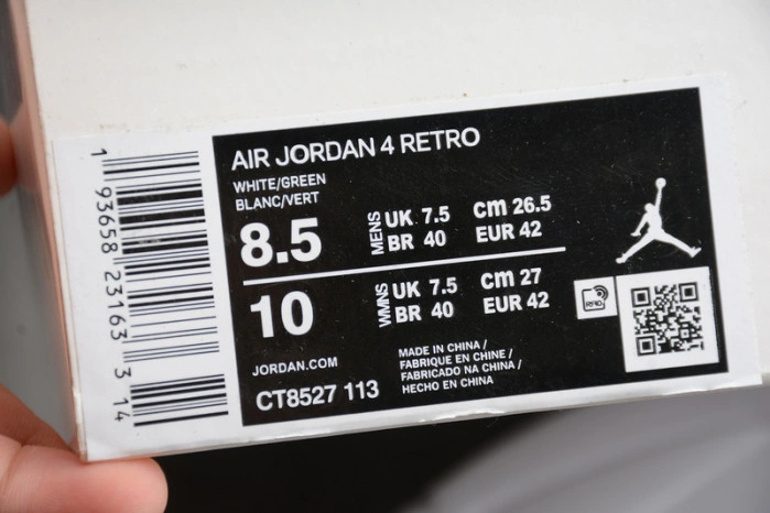Air Jordan 4 Retro Metallic Green  CT8527-113