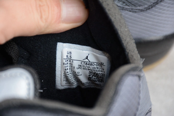 Air Jordan 5 Retro O-W Black Muslin-Fire Red  CT8480-001