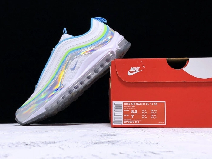 Air Max 97 UL 17 SE White Hologram Blue Women Running BV6670-101