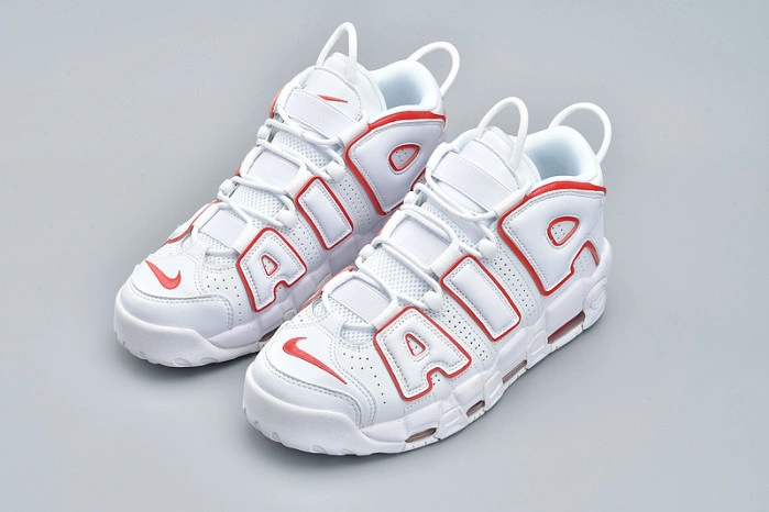 Air More Uptempo White Varsity Red Outline  921948-102