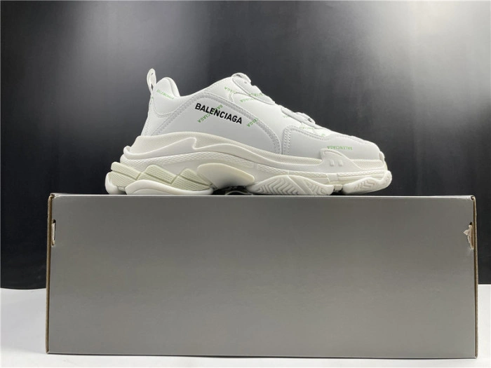 BALENCIAGA Sneaker Triple.s.Gomma White Green 536737 W5FW6 1956