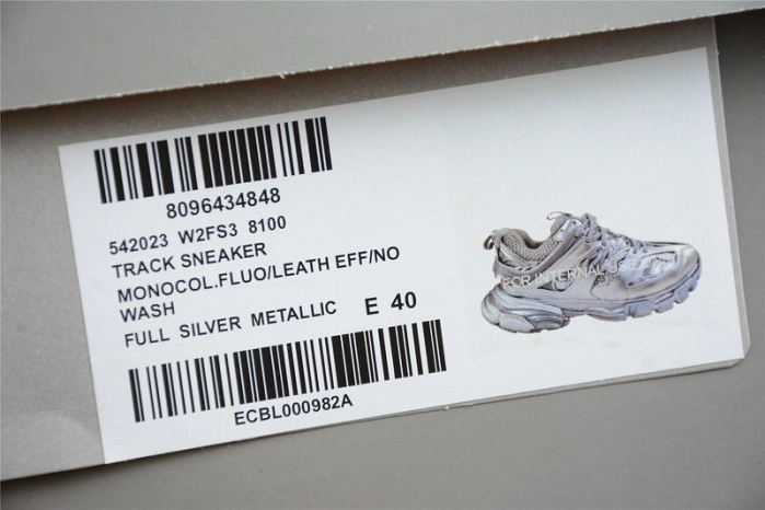 BALENCIAGA Track Trainer Full Silver Matllic 542023W2FS38100