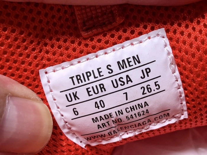 BLCG  Triple. S. Trainers 'CLEAR SOLE' RED  541624 W09O1 6500