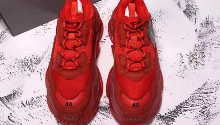 BLCG  Triple. S. Trainers 'CLEAR SOLE' RED  541624 W09O1 6500
