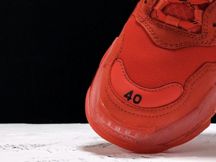 BLCG  Triple. S. Trainers 'CLEAR SOLE' RED  541624 W09O1 6500