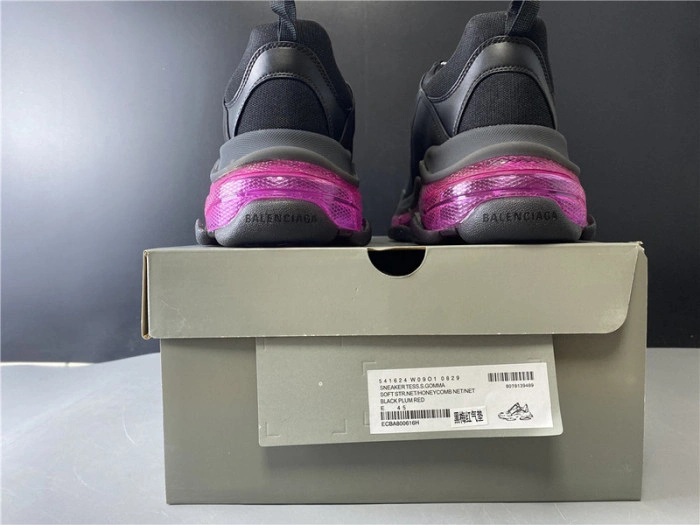 BLCG Sneaker Triple.s.Gomma Black Plum Red 541624 W09O1 0829