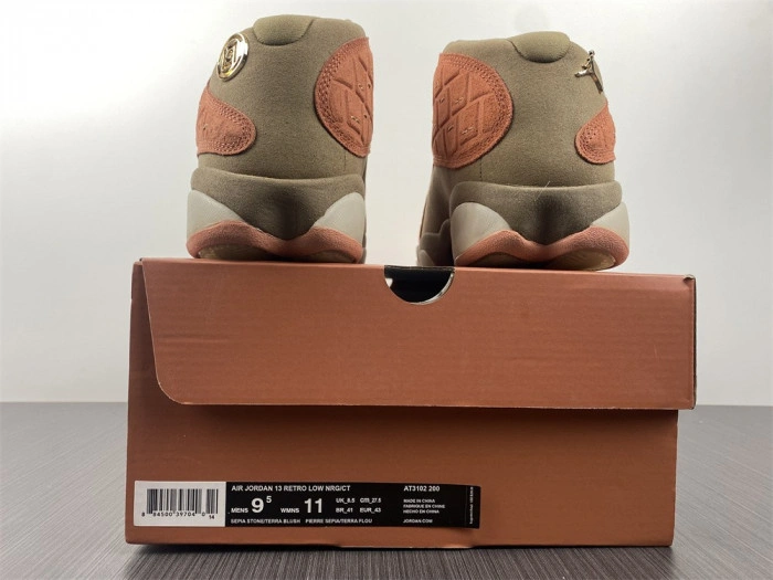 CLOT X AIR JORDAN 13 LOW SEPIA STONE CANTEEN-TERRA BLUSH AT3102-200