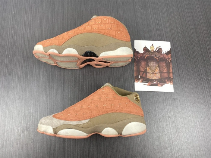 CLOT X AIR JORDAN 13 LOW SEPIA STONE CANTEEN-TERRA BLUSH AT3102-200