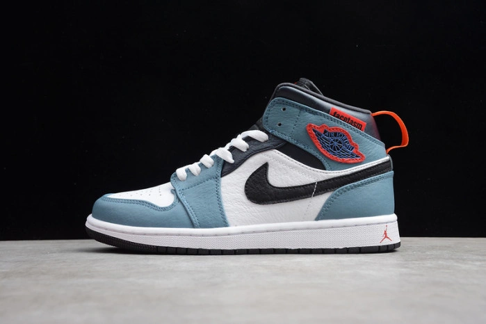 Facetasm x Jordan 1 Mid Fearless Blue White  CU2802-100