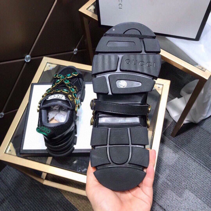 Gucci Flashtrek SEGA Green Removable Crystal