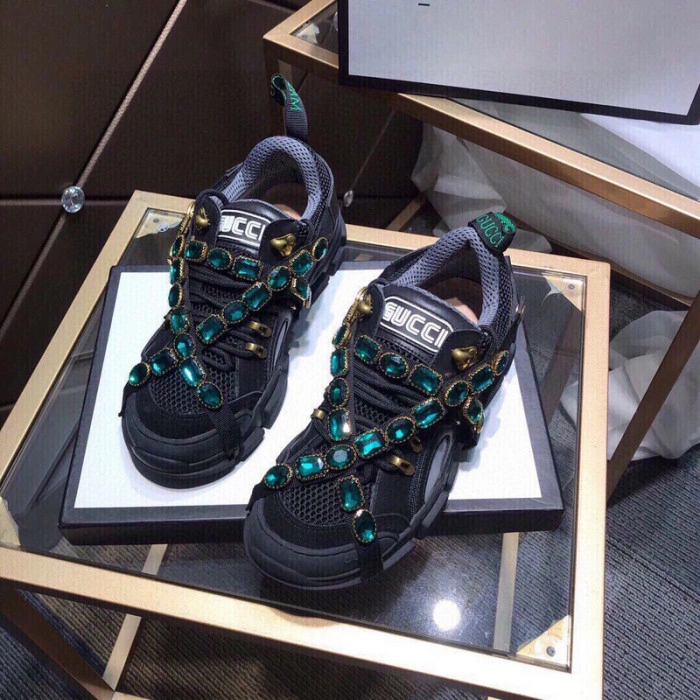 Gucci Flashtrek SEGA Green Removable Crystal
