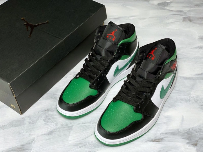 Jordan 1 Mid Green Toe 554724-067