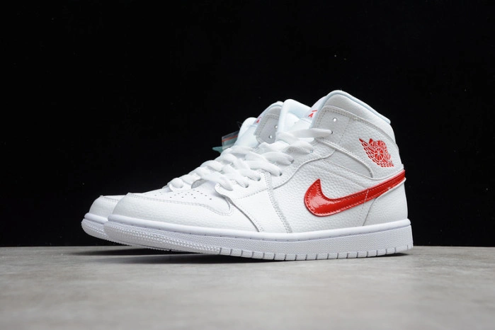 Jordan 1 Mid White University Red (W) BQ6472-106