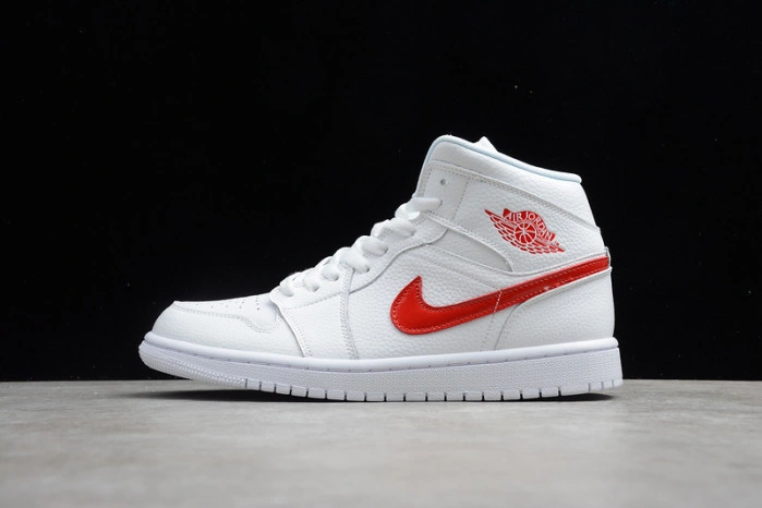 Jordan 1 Mid White University Red (W) BQ6472-106