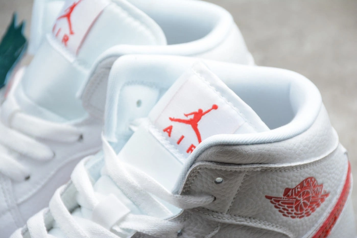 Jordan 1 Mid White University Red (W) BQ6472-106