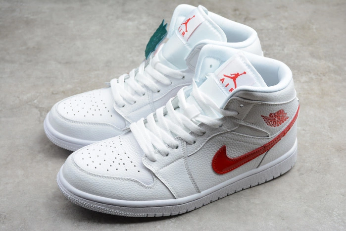 Jordan 1 Mid White University Red (W) BQ6472-106