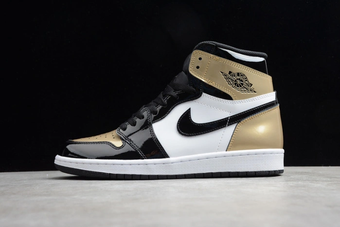 Jordan 1 Retro High NRG Patent Gold Toe  861428-007