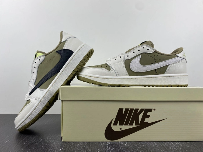 Jordan 1 Retro Low Golf Travis Scott Neutral Olive