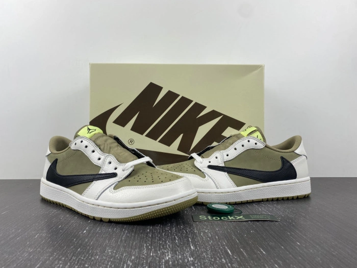 Jordan 1 Retro Low Golf Travis Scott Neutral Olive