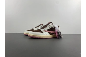 Jordan 1 Retro Low OG SP Travis Scott Pink brown  DZ4137-206