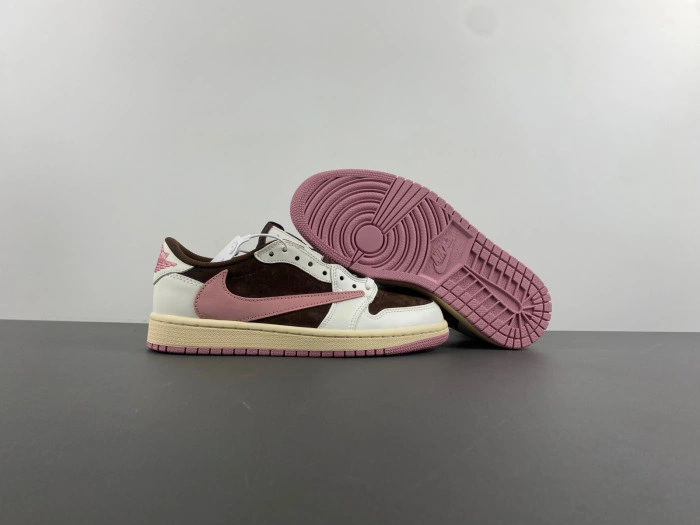 Jordan 1 Retro Low OG SP Travis Scott Pink brown  DZ4137-206