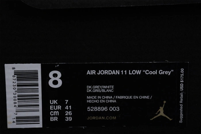 Jordan 11 Retro Low Cool Grey   528895-003
