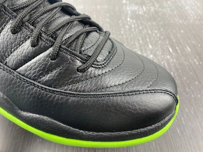 Jordan 12 BLACK GREEN FLIGHT DOF