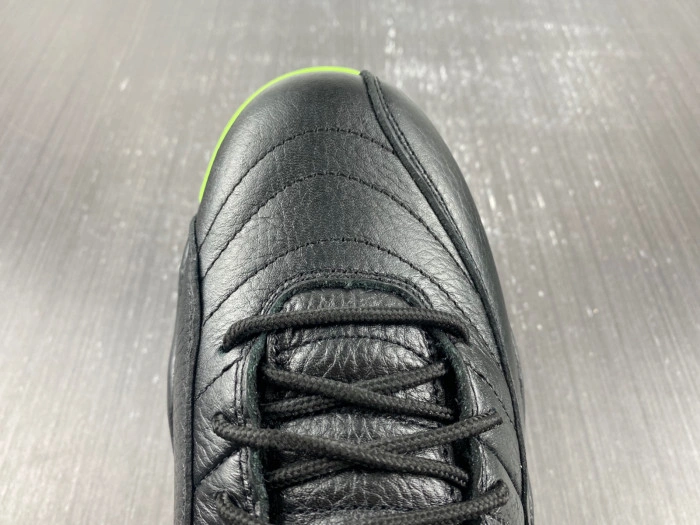 Jordan 12 BLACK GREEN FLIGHT DOF