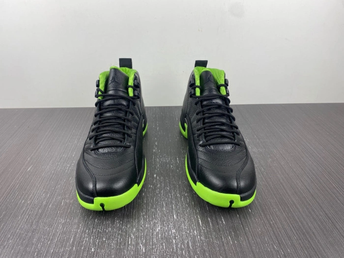 Jordan 12 BLACK GREEN FLIGHT DOF