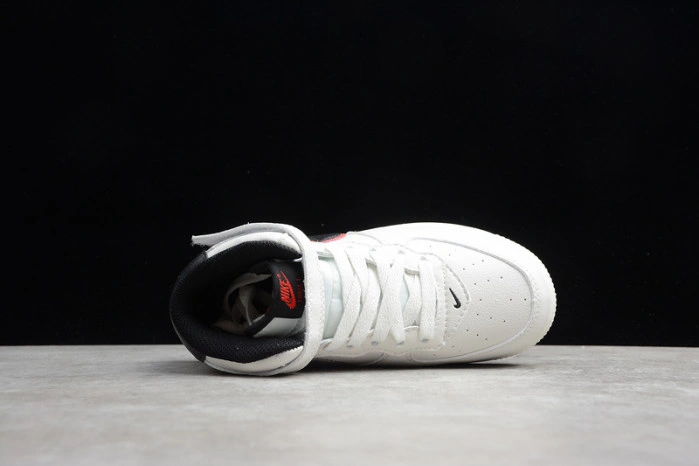 Kids Nike Air Force 1 Mid 07 White Black Red 314197-101