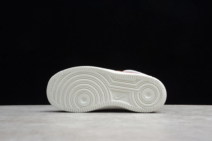 Kids Nike Air Force 1 Mid 07 White Green Orange 314193-100