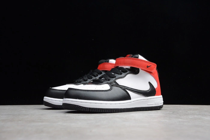 Kids Nike Air Force 1 Mid 07 x Travis Scott White Black Red 314197-016
