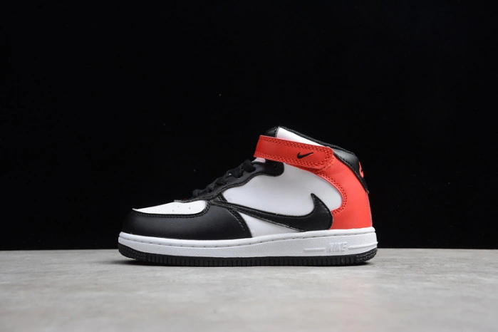 Kids Nike Air Force 1 Mid 07 x Travis Scott White Black Red 314197-016
