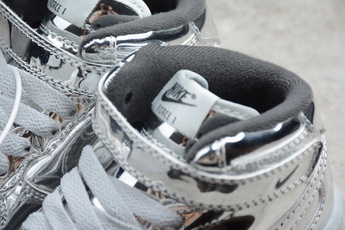 Kids Nike Air Force 1 Mid WB Metallic Silver 314197-8500