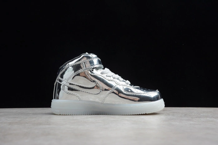 Kids Nike Air Force 1 Mid WB Metallic Silver 314197-8500