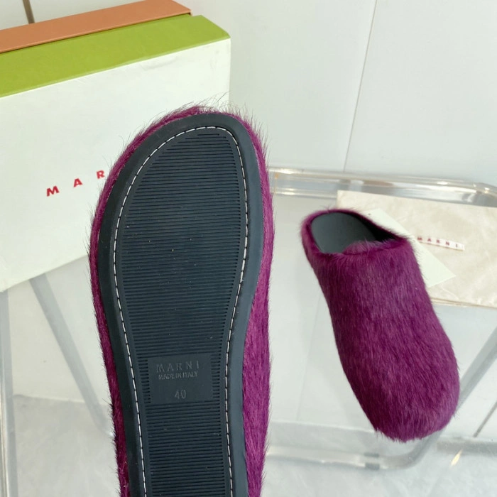 MARNI CALF HAIR SLIPPERS