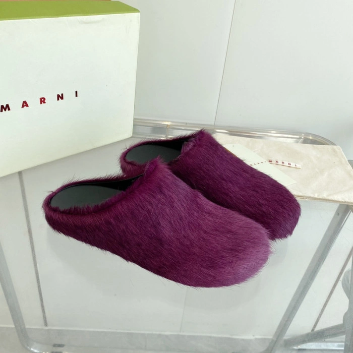 MARNI CALF HAIR SLIPPERS