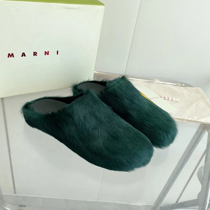 MARNI CALF HAIR SLIPPERS