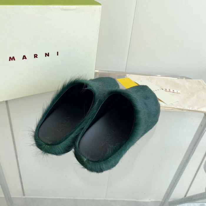 MARNI CALF HAIR SLIPPERS