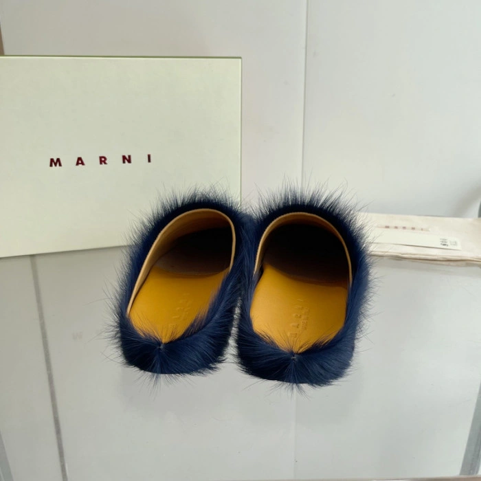MARNI CALF HAIR SLIPPERS