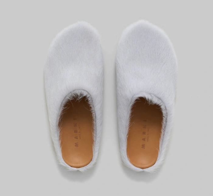 MARNI CALF HAIR SLIPPERS