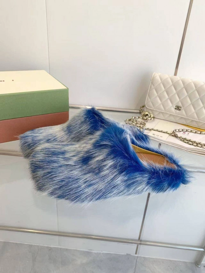 MARNI CALF HAIR SLIPPERS
