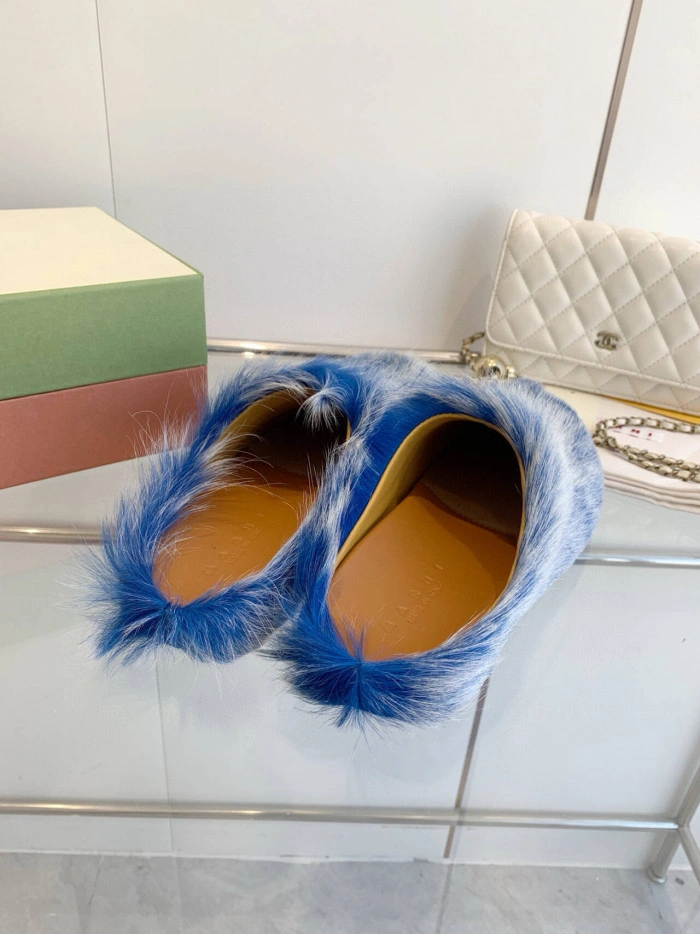 MARNI CALF HAIR SLIPPERS
