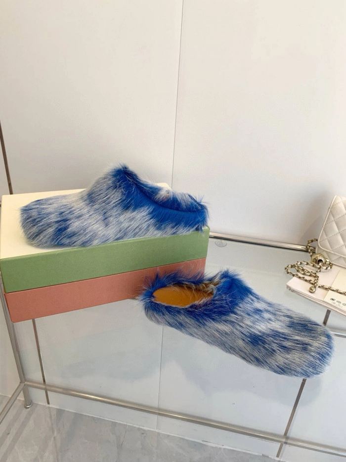 MARNI CALF HAIR SLIPPERS